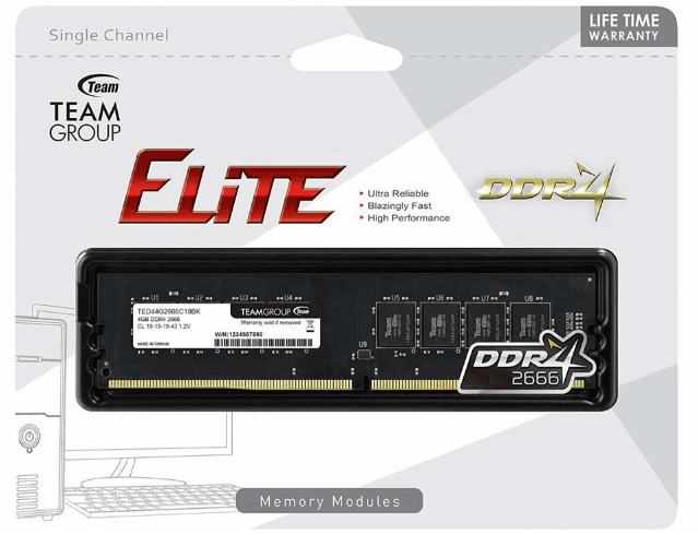  MEMORIA RAM ELITE 4GB 2400 TEAM GROUP 