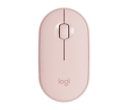MOUSE LOGITECH ÓPTICO PEBBLE M350, INALÁMBRICO, BLUETOOTH, ROSA