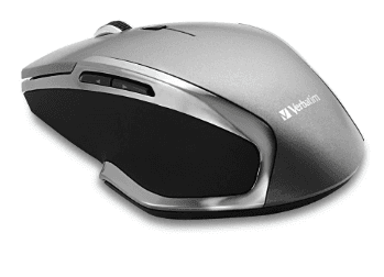 MOUSE INALÁMBRICO DELUXE PARA NOTEBOOK, CON 6 BOTONES Y LED AZUL - GRAFITO