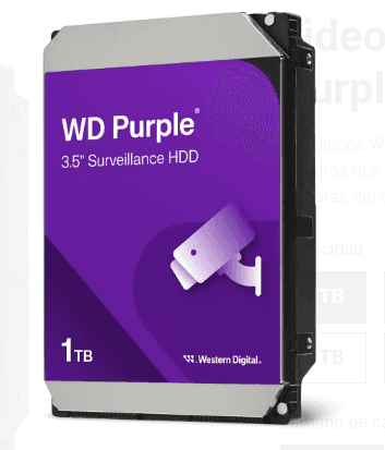DISCO DURO PARA VIDEOVIGILANCIA WD PURPLE - 1 TB
