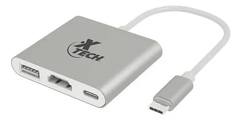 XTECH ADAPTADOR MULTIPUERTO USB TIPO C 3-EN-1