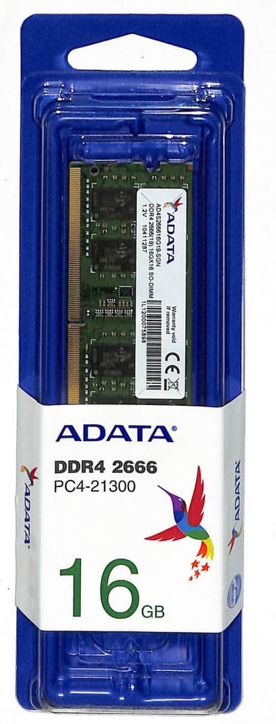 MEMORIA RAM ADATA DDR4, 2666GHZ, 16GB, SO-DIMM