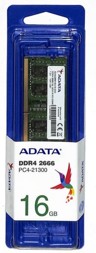 MEMORIA RAM ADATA DDR4, 2666GHZ, 16GB, SO-DIMM