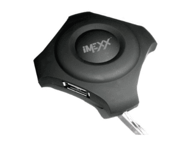 HUB USB DE 4 PUERTOS DELUXE CON CABLE
