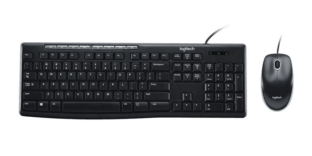 TECLADO Y MOUSE LOGITECH MK200 USB NEGRO